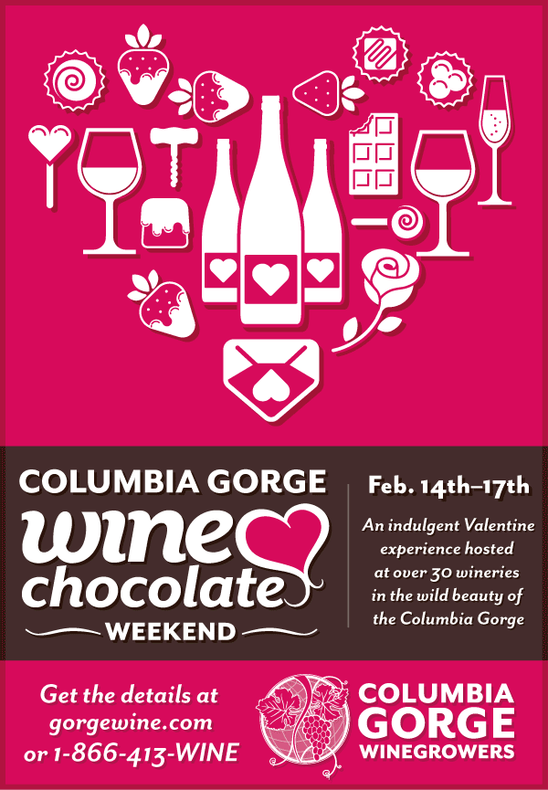 Columbia Gorge Wine & Chocolate Weekend Valentine's Day Surprise